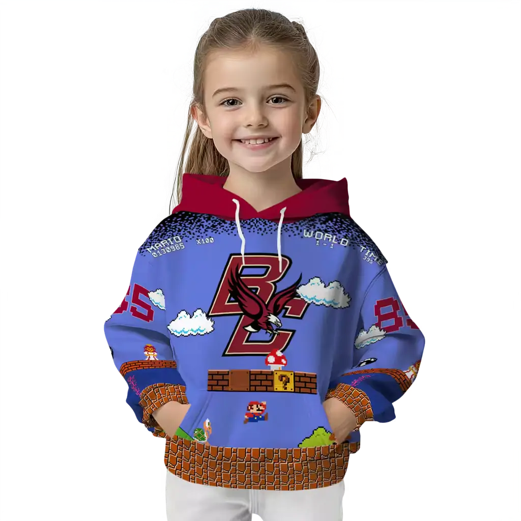 personalized boston college eagles mario blue black hoodie top rated personalized boston college eagles mario blue black hoodie top rated