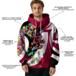 personalized boston college eagles puzzle pieces maroon hoodie best selling