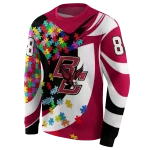 personalized boston college eagles puzzle pieces maroon hoodie best selling