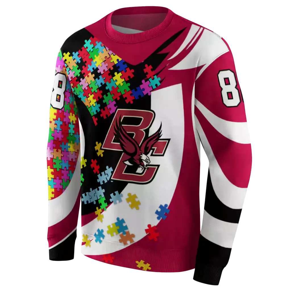 personalized boston college eagles puzzle pieces maroon hoodie new arrival personalized boston college eagles puzzle pieces maroon hoodie new arrival