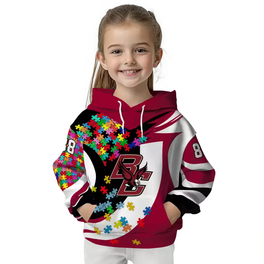 personalized boston college eagles puzzle pieces maroon hoodie top rated personalized boston college eagles puzzle pieces maroon hoodie top rated