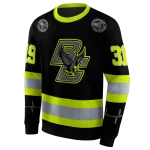 personalized boston college eagles safety motif black neon green hoodie best selling