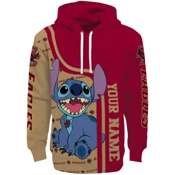 personalized boston college eagles stitch maroon hoodie best selling