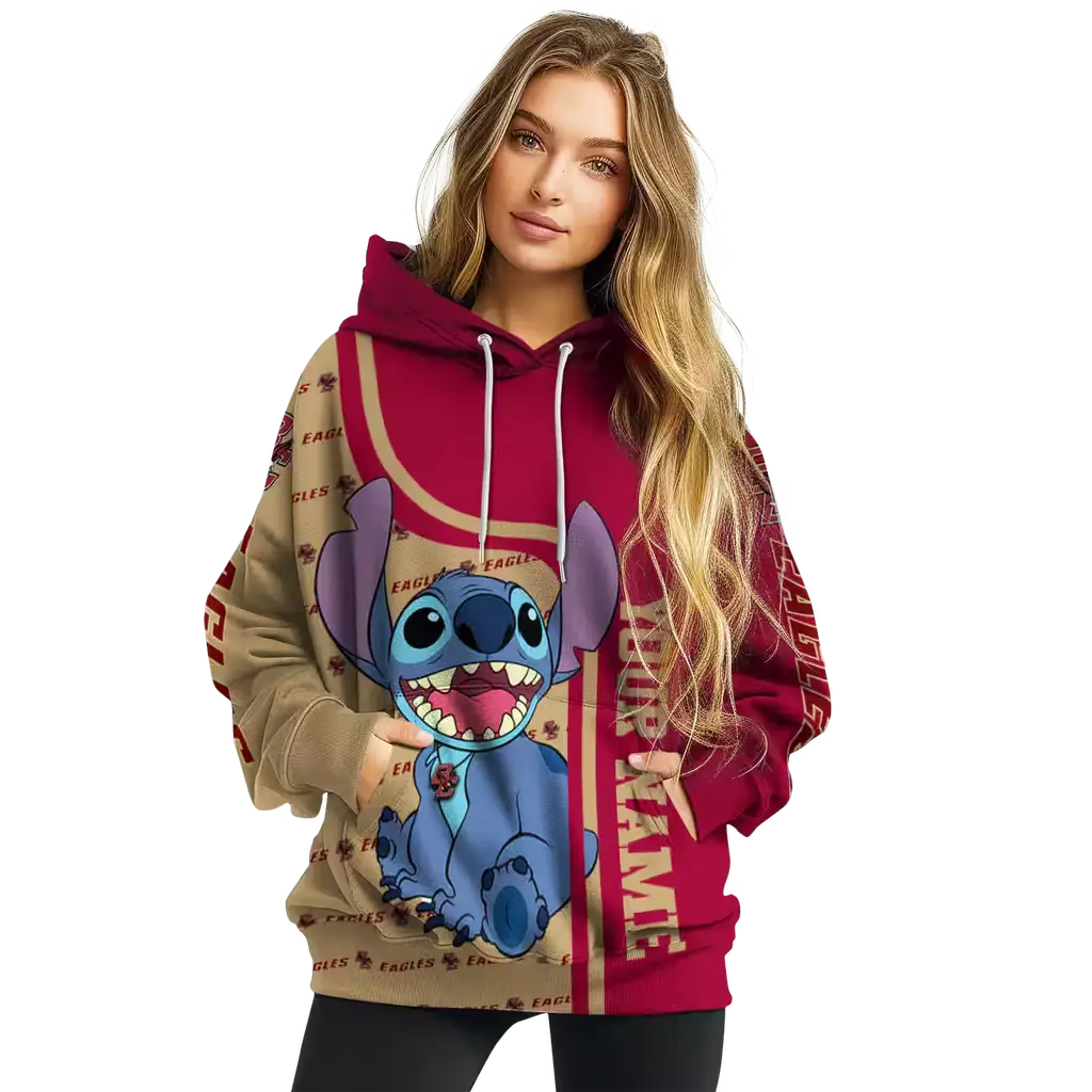 personalized boston college eagles stitch maroon hoodie high quality personalized boston college eagles stitch maroon hoodie high quality