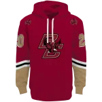 personalized boston college eagles striped sleeves maroon hoodie best selling