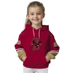 personalized boston college eagles striped sleeves maroon hoodie best selling