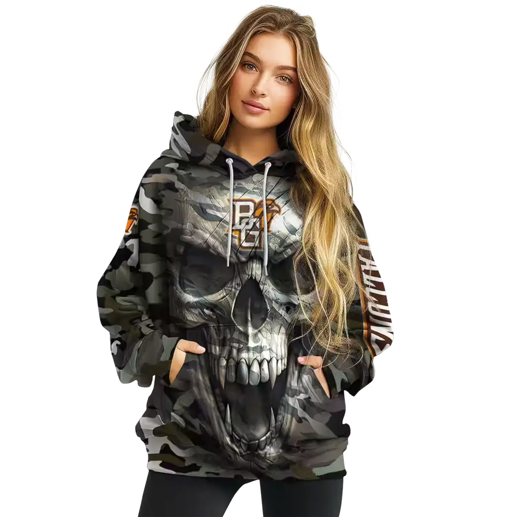 personalized bowling green falcons camo skull hoodie high quality personalized bowling green falcons camo skull hoodie high quality