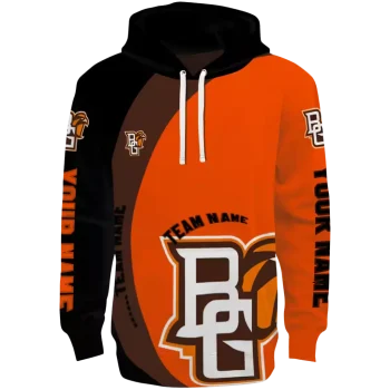 personalized bowling green falcons minimalist design orange black hoodie best selling