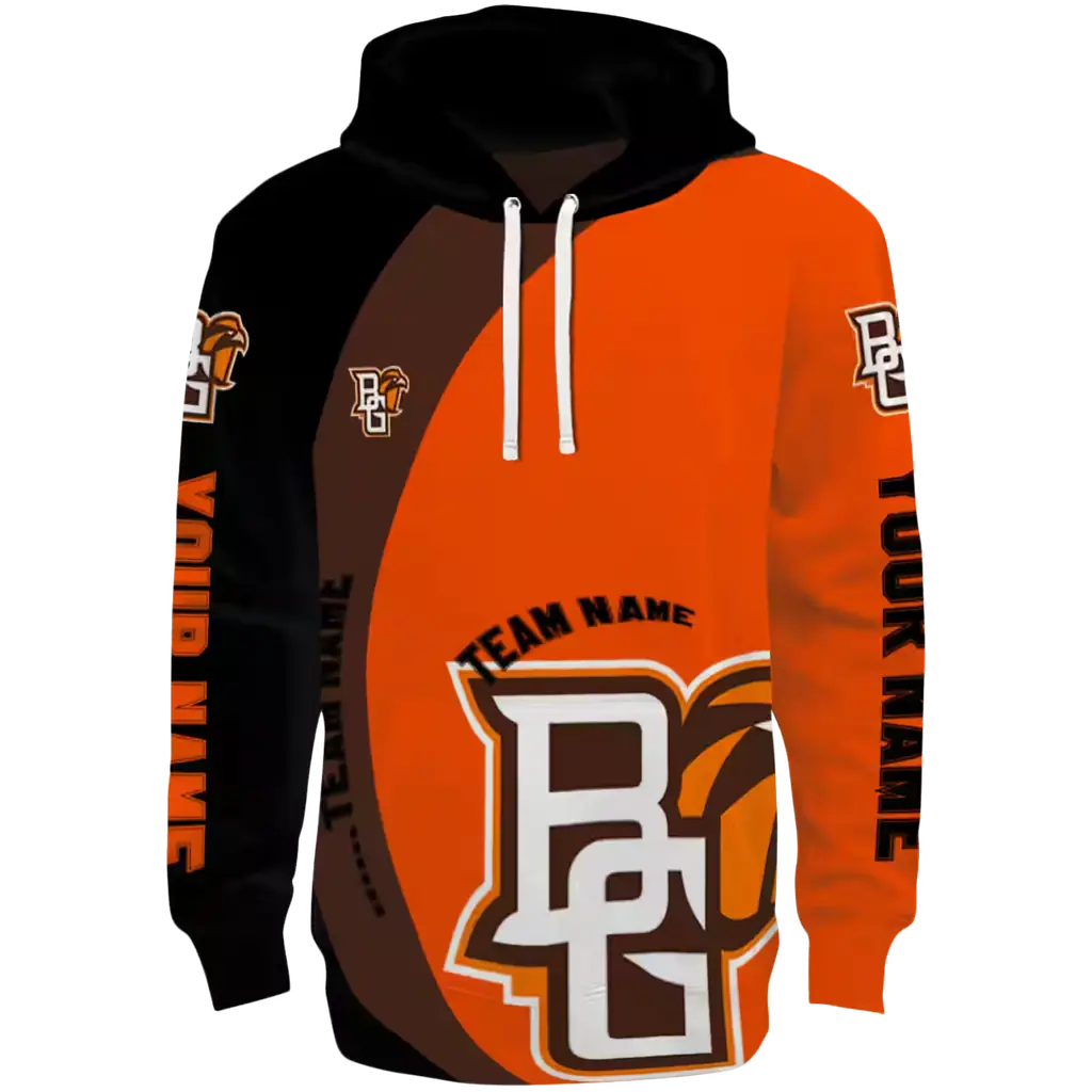 personalized bowling green falcons minimalist design orange black hoodie best selling personalized bowling green falcons minimalist design orange black hoodie best selling