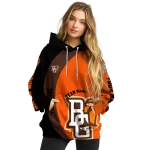 personalized bowling green falcons minimalist design orange black hoodie best selling