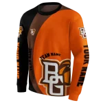 personalized bowling green falcons minimalist design orange black hoodie best selling