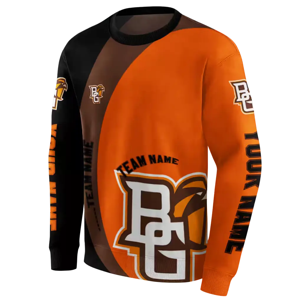 personalized bowling green falcons minimalist design orange black hoodie new arrival personalized bowling green falcons minimalist design orange black hoodie new arrival