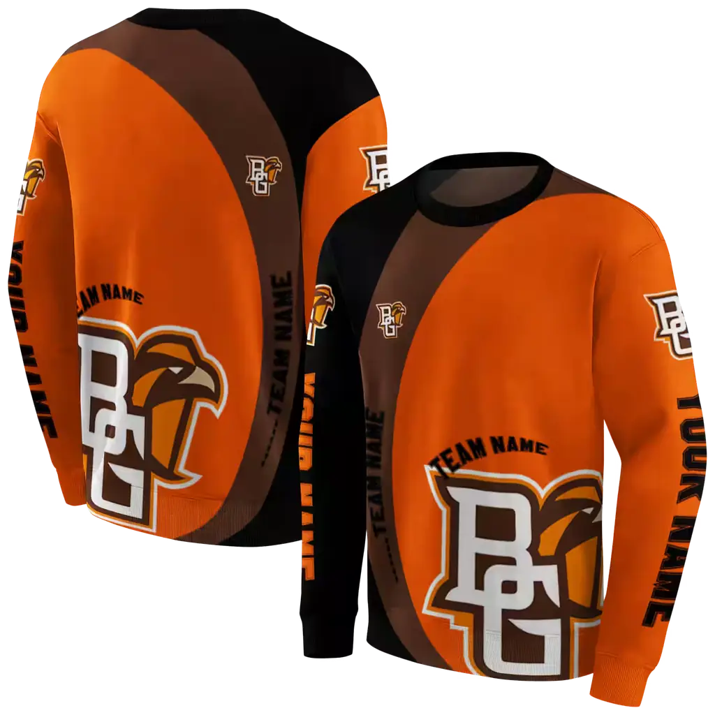 personalized bowling green falcons minimalist design orange black hoodie premium grade personalized bowling green falcons minimalist design orange black hoodie premium grade