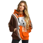 personalized bowling green falcons peeking snoopy orange hoodie best selling