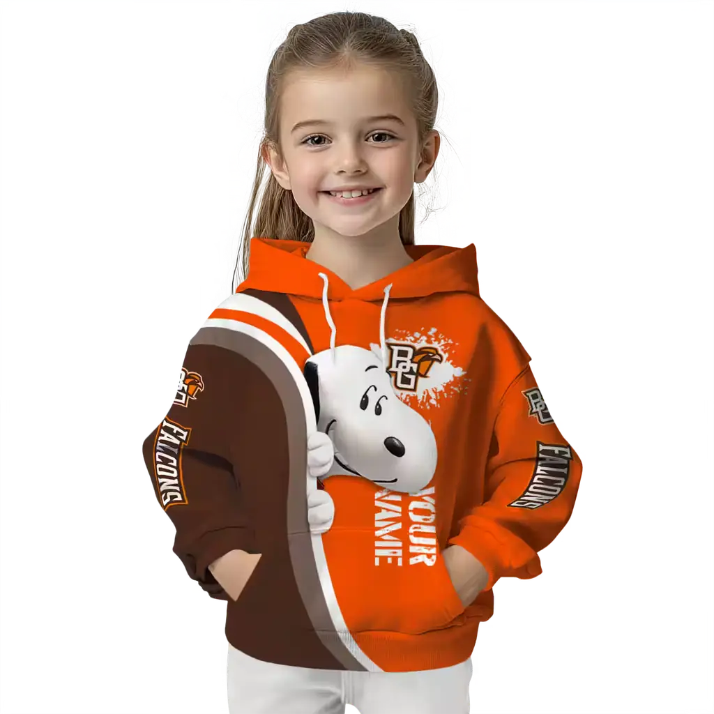personalized bowling green falcons peeking snoopy orange hoodie top rated personalized bowling green falcons peeking snoopy orange hoodie top rated