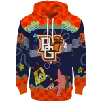 personalized bowling green falcons spongebob patrick star orange navy hoodie best selling