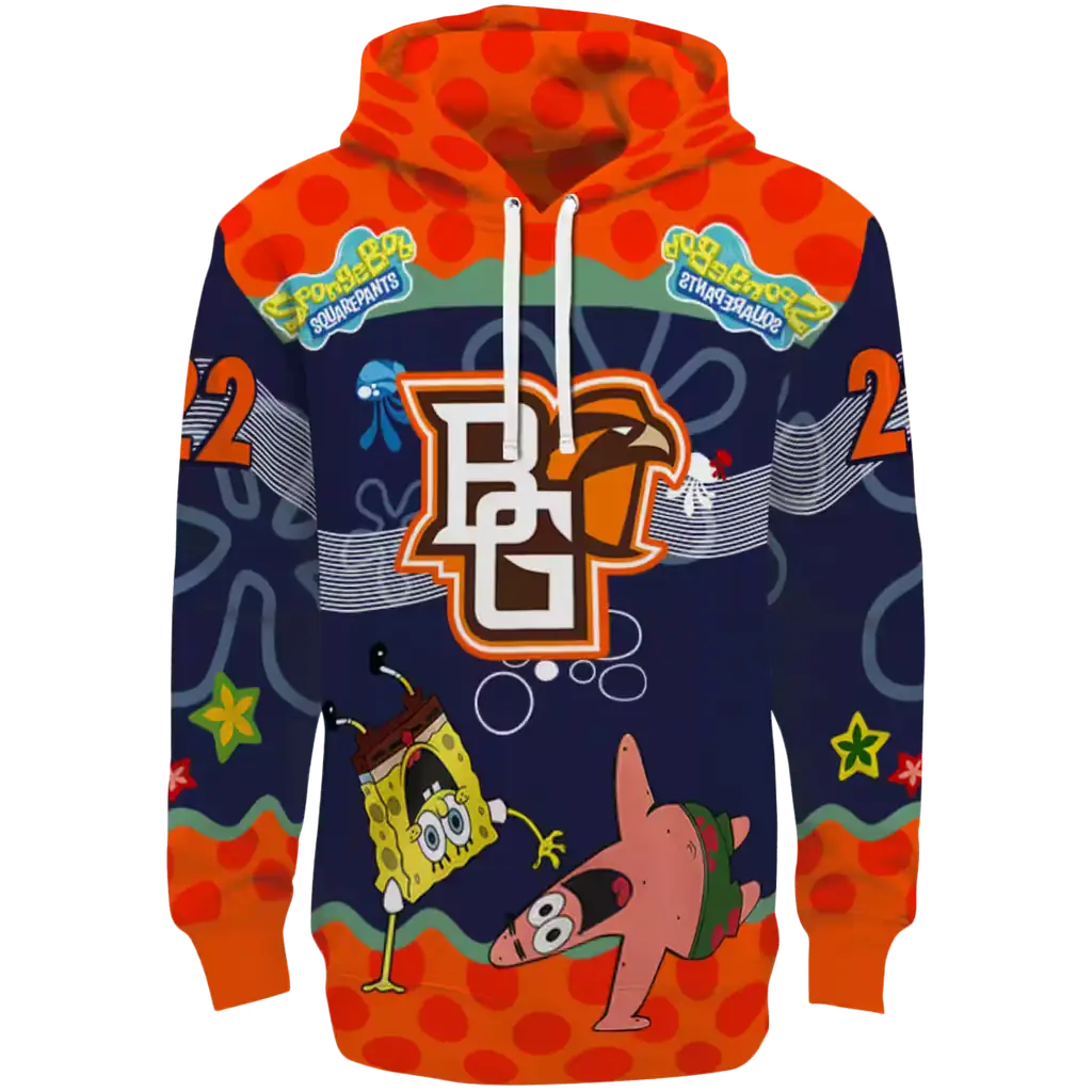 personalized bowling green falcons spongebob patrick star orange navy hoodie best selling personalized bowling green falcons spongebob patrick star orange navy hoodie best selling