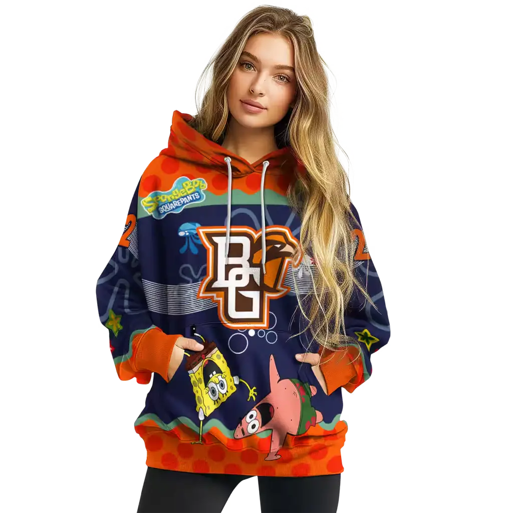personalized bowling green falcons spongebob patrick star orange navy hoodie high quality personalized bowling green falcons spongebob patrick star orange navy hoodie high quality