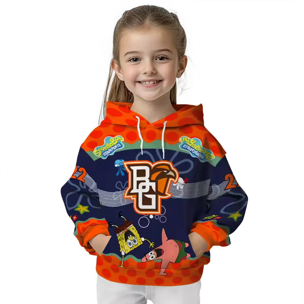 personalized bowling green falcons spongebob patrick star orange navy hoodie top rated personalized bowling green falcons spongebob patrick star orange navy hoodie top rated