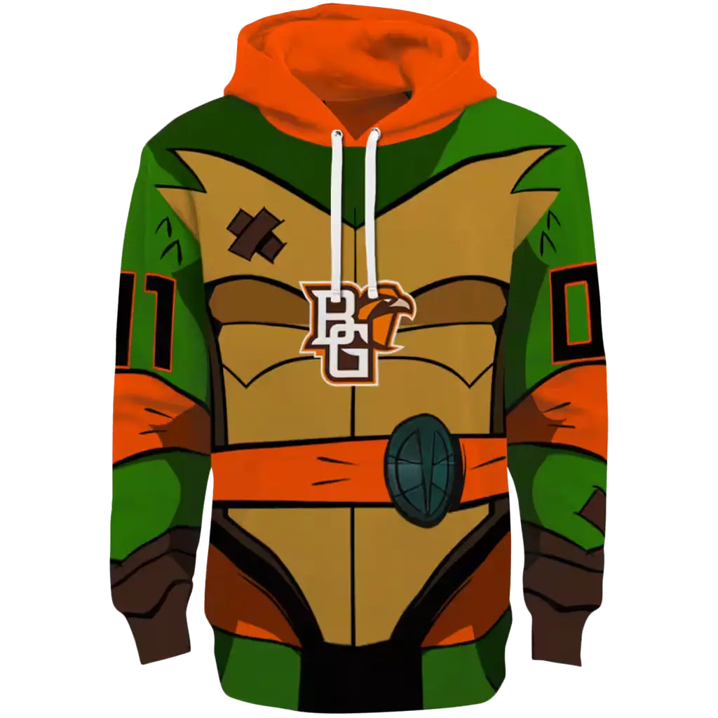 personalized bowling green falcons superhero armor orange green hoodie best selling personalized bowling green falcons superhero armor orange green hoodie best selling