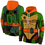 personalized bowling green falcons superhero armor orange green hoodie best selling