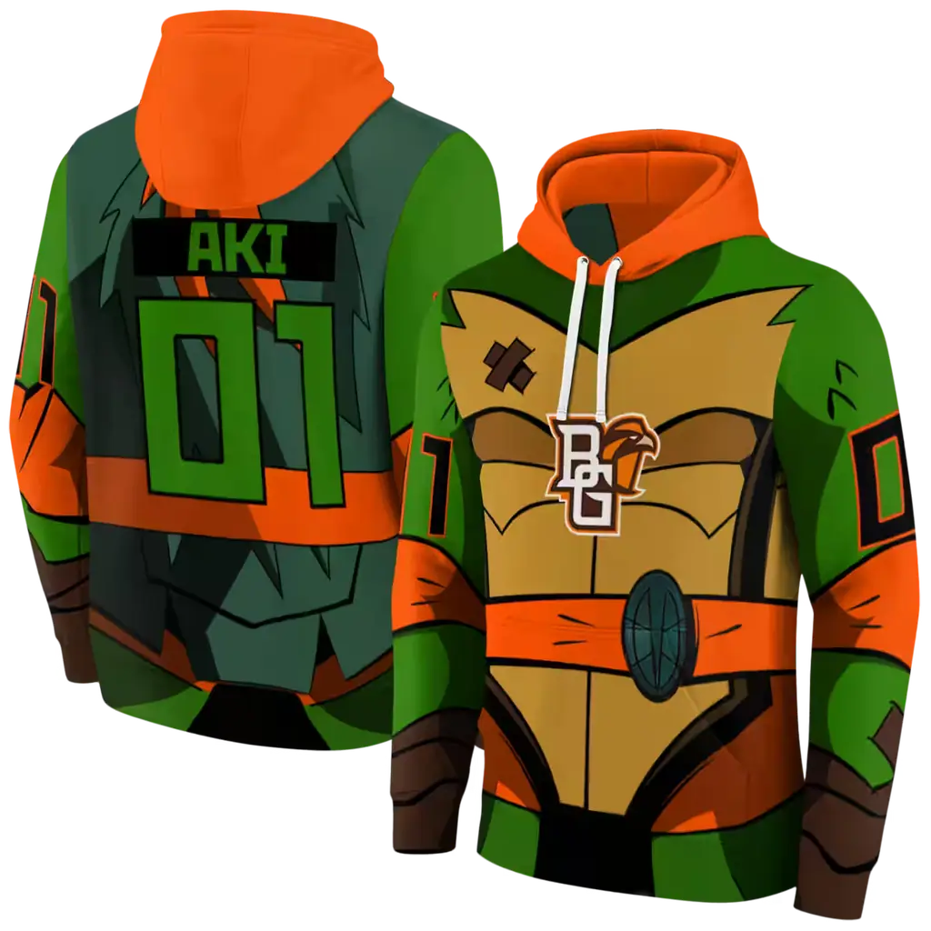 personalized bowling green falcons superhero armor orange green hoodie fashion forward personalized bowling green falcons superhero armor orange green hoodie fashion forward