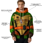 personalized bowling green falcons superhero armor orange green hoodie best selling