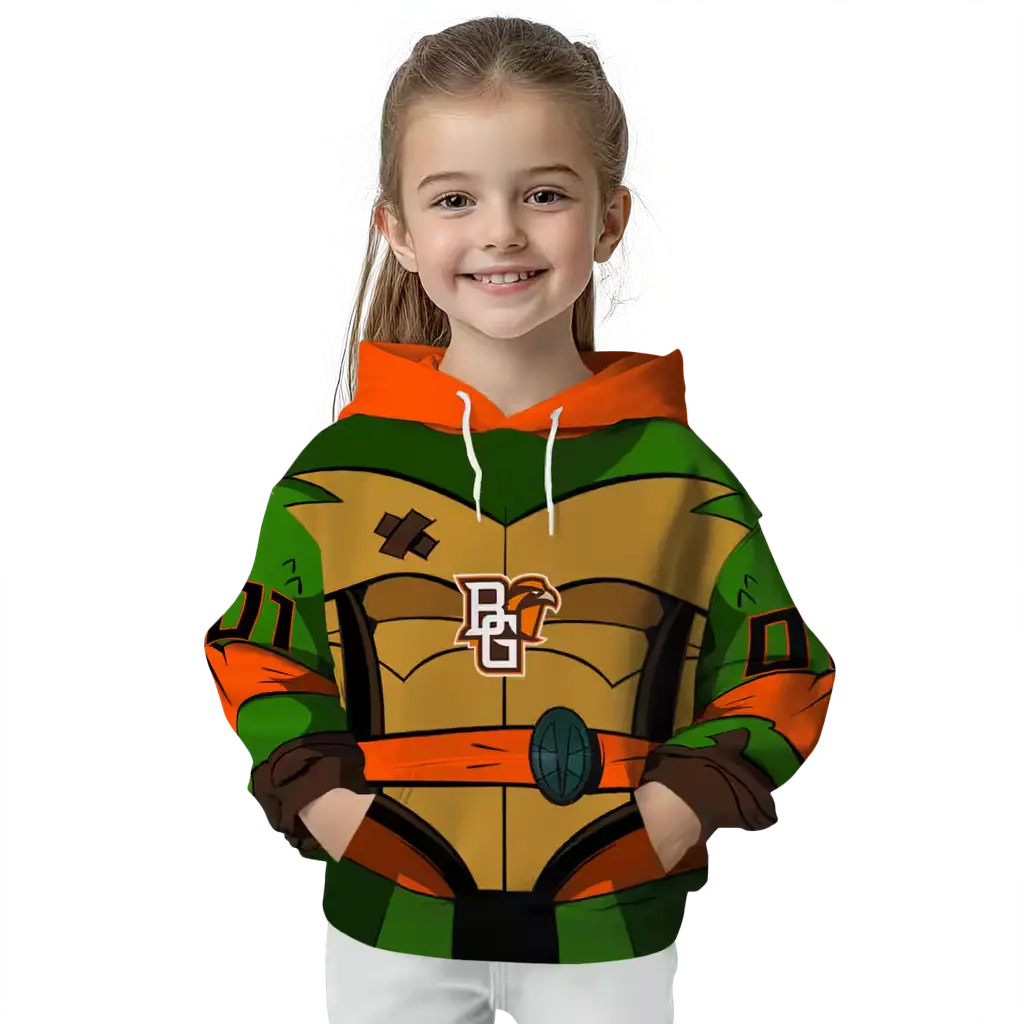 personalized bowling green falcons superhero armor orange green hoodie top rated personalized bowling green falcons superhero armor orange green hoodie top rated