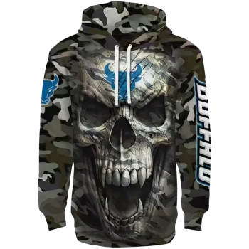 personalized buffalo bulls camo skull hoodie best selling