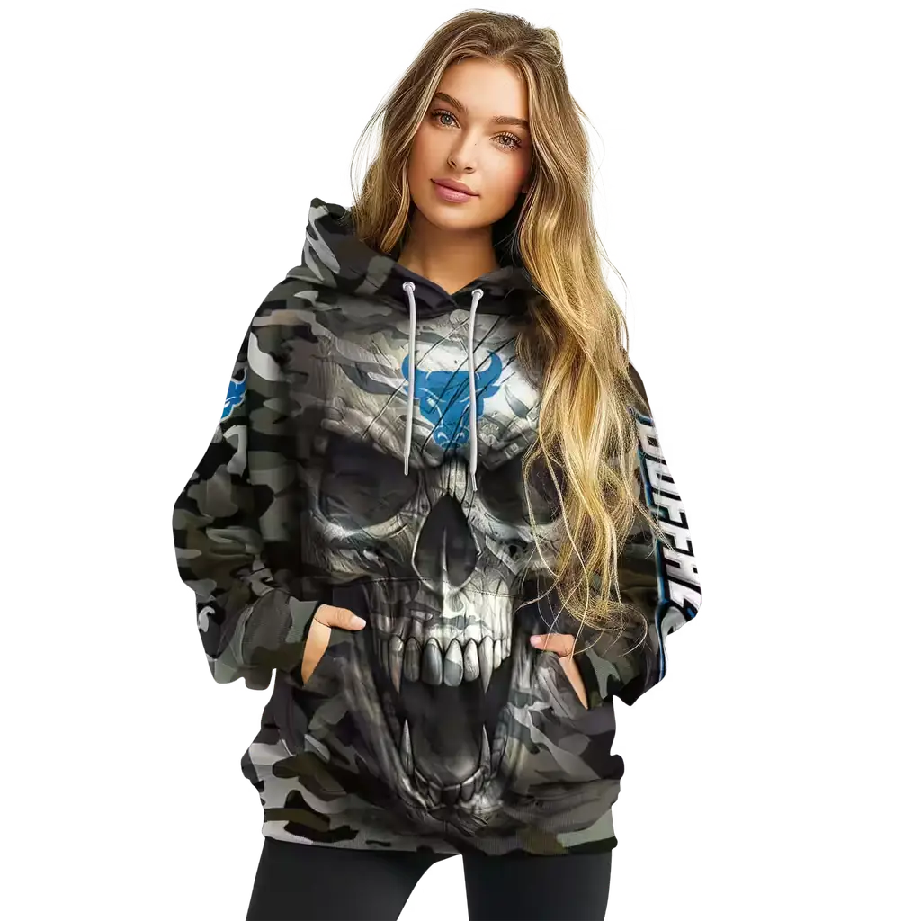 personalized buffalo bulls camo skull hoodie high quality personalized buffalo bulls camo skull hoodie high quality