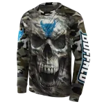 personalized buffalo bulls camo skull hoodie best selling