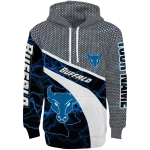 personalized buffalo bulls hexagonal mesh royal blue black gray hoodie best selling