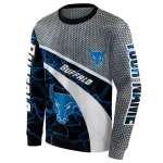 personalized buffalo bulls hexagonal mesh royal blue black gray hoodie best selling