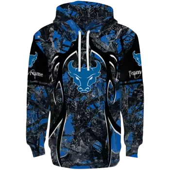 personalized buffalo bulls hunting theme royal blue black hoodie best selling