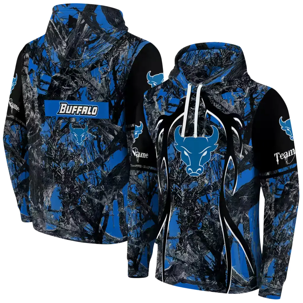 personalized buffalo bulls hunting theme royal blue black hoodie fashion forward personalized buffalo bulls hunting theme royal blue black hoodie fashion forward