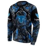 personalized buffalo bulls hunting theme royal blue black hoodie best selling