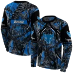personalized buffalo bulls hunting theme royal blue black hoodie best selling