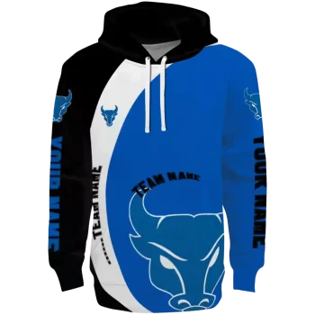 personalized buffalo bulls minimalist design royal blue black hoodie best selling