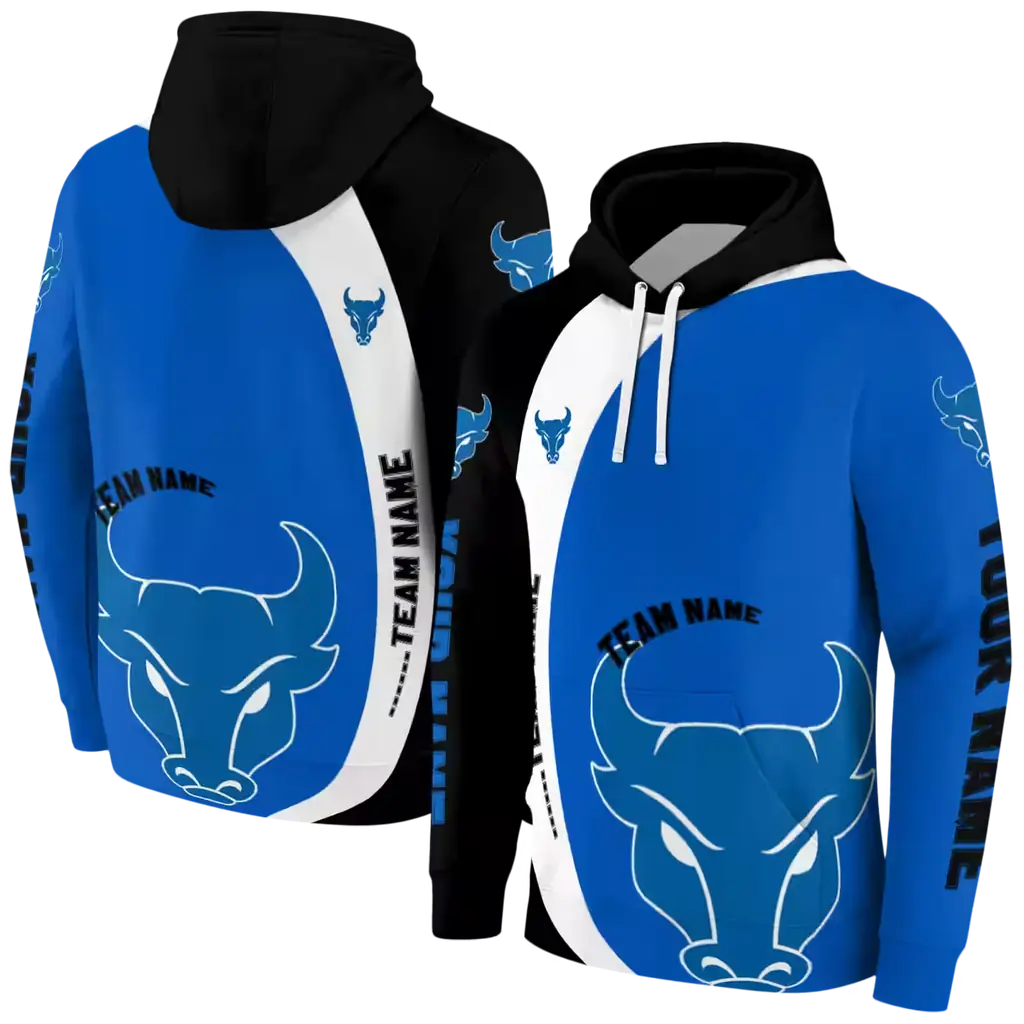 personalized buffalo bulls minimalist design royal blue black hoodie fashion forward personalized buffalo bulls minimalist design royal blue black hoodie fashion forward