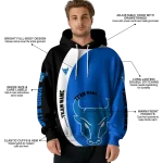 personalized buffalo bulls minimalist design royal blue black hoodie best selling