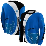 personalized buffalo bulls minimalist design royal blue black hoodie best selling