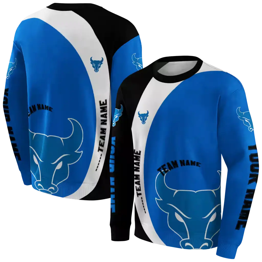 personalized buffalo bulls minimalist design royal blue black hoodie premium grade personalized buffalo bulls minimalist design royal blue black hoodie premium grade