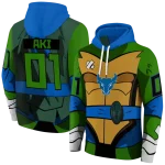 personalized buffalo bulls superhero armor royal blue green hoodie best selling