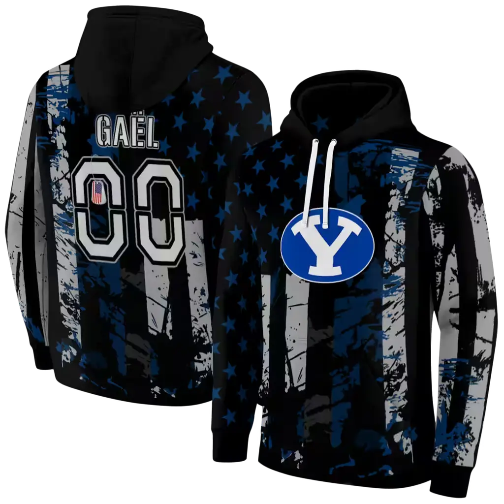 personalized byu cougars distressed flag blue black hoodie fashion forward personalized byu cougars distressed flag blue black hoodie fashion forward