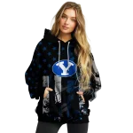 personalized byu cougars distressed flag blue black hoodie best selling