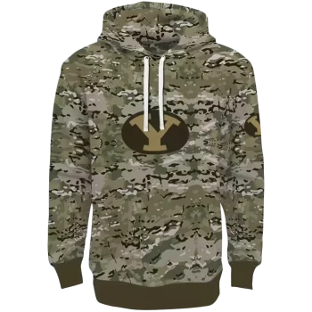 personalized byu cougars military style hoodie best selling