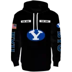 personalized byu cougars punisher skull black hoodie best selling