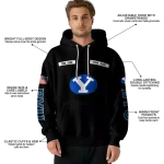 personalized byu cougars punisher skull black hoodie best selling
