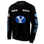 personalized byu cougars punisher skull black hoodie best selling