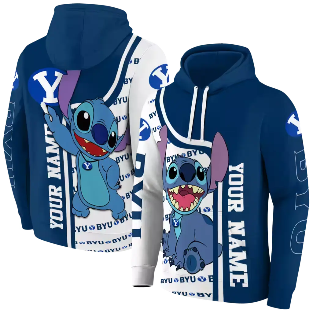 personalized byu cougars stitch blue hoodie fashion forward personalized byu cougars stitch blue hoodie fashion forward